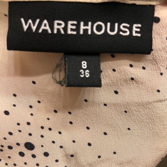 Warehouse London black and cream flutter shirt 4 - Picture 6 of 7